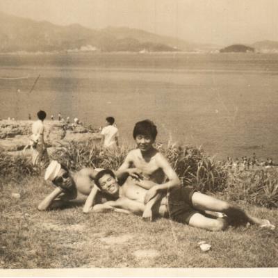권오진씨의 큰아드님과 친구들 사진