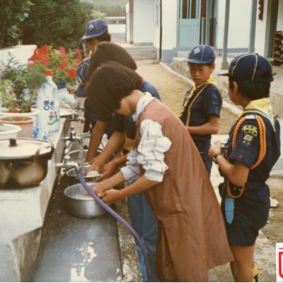 1988년 6월17~18일 원천국민학교 보이ㆍ걸스카웃트 야영캠프 밥짓기(1)