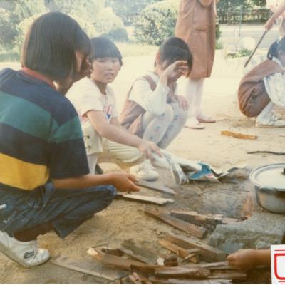 1988년 6월17~18일 원천국민학교 보이ㆍ걸스카웃트 야영캠프 밥짓기(2)