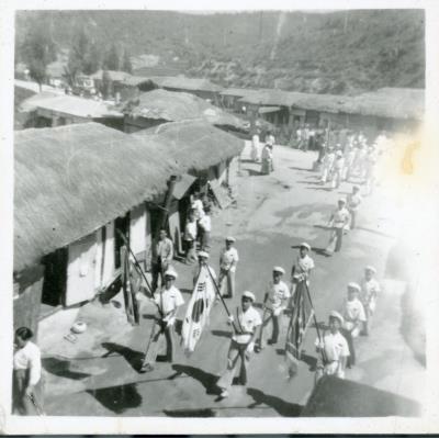 1957년 학도호국단 안동 시가지 행진