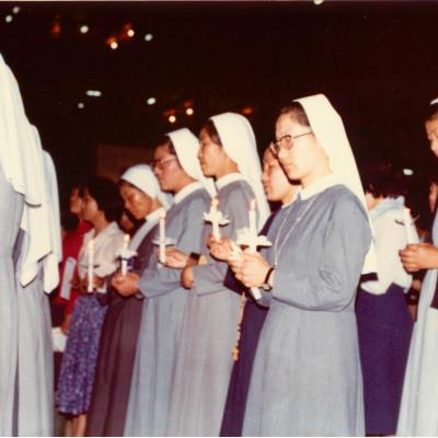 가톨릭 상지대학교 성모상 제막식 1979년