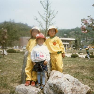 1985년경 상지유치원 안동댐인근 소풍