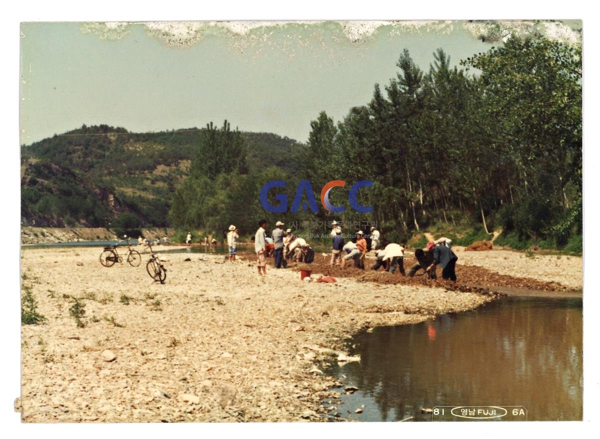 1981년 온 동민이 참여한 한해대책 작은그림