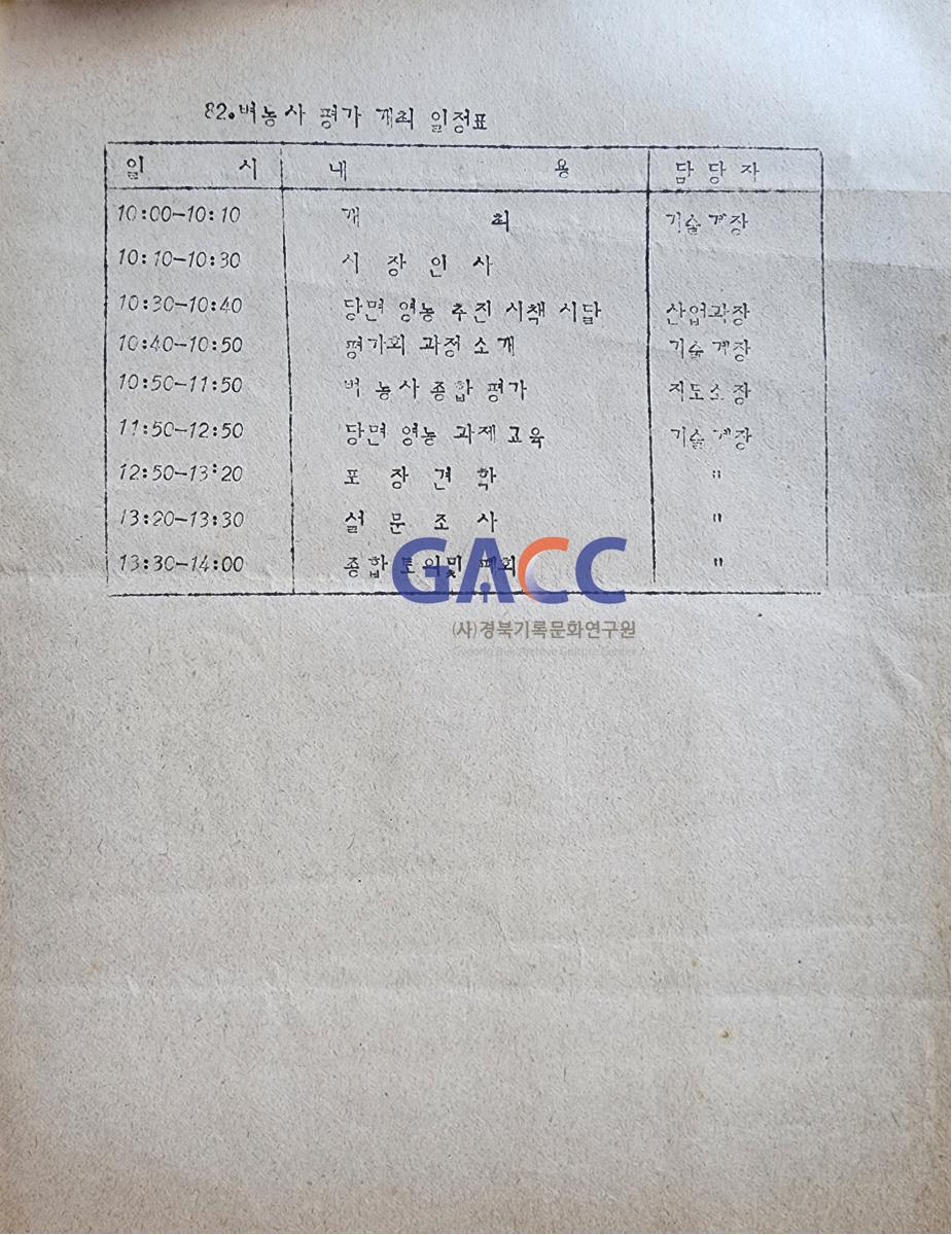 19820915 82벼농사 종합 평가회 개최 작은그림